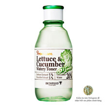 Nước hoa hồng chiết xuất rau diếp và dưa leo Skinfood Premium Lettuce & Cucumber Watery Toner 180ml
