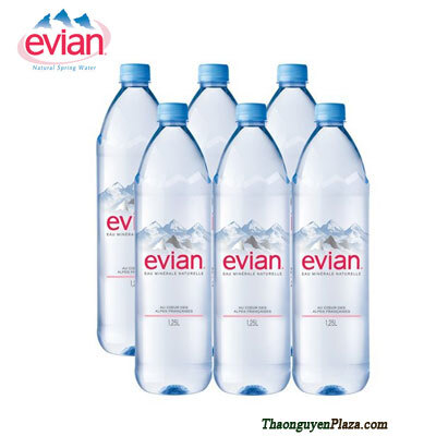 Nước khoáng đóng chai Evian chai 1250 ML