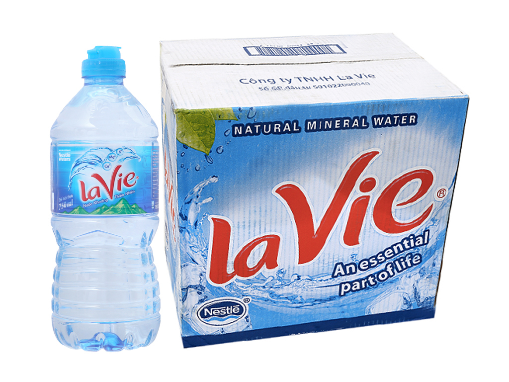 Nước khoáng Lavie thùng 12 chai x 750ml
