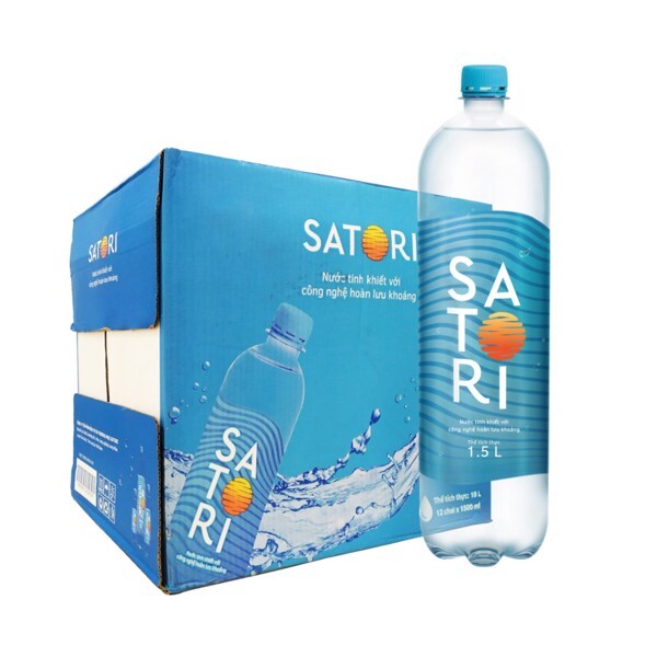 Nước tinh khiết Satori - Thùng 12 chai 1.5L