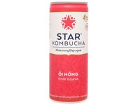 Nước trái cây Star Kombucha vị ổi hồng Thùng 12 lon 250ml