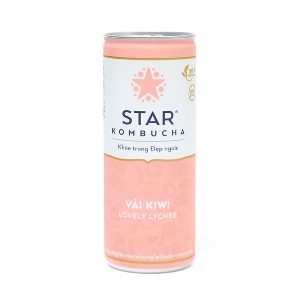 Nước trái cây Star Kombucha vị vải kiwi 250ml