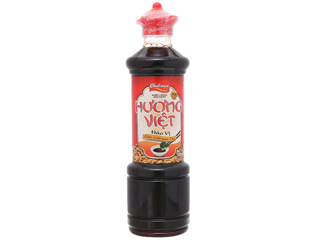 Nước tương đậu nành hảo vị Hương Việt chai 500ml