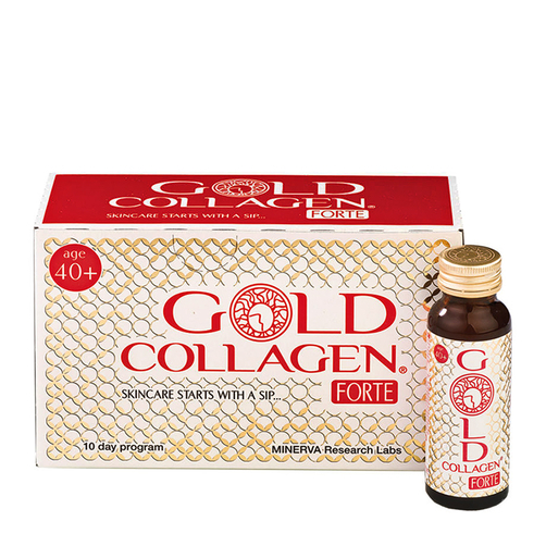 Nước uống dành cho phụ nữ trên 40+ Gold Collagen Forte Minerva Research Labs 50ml x 10
