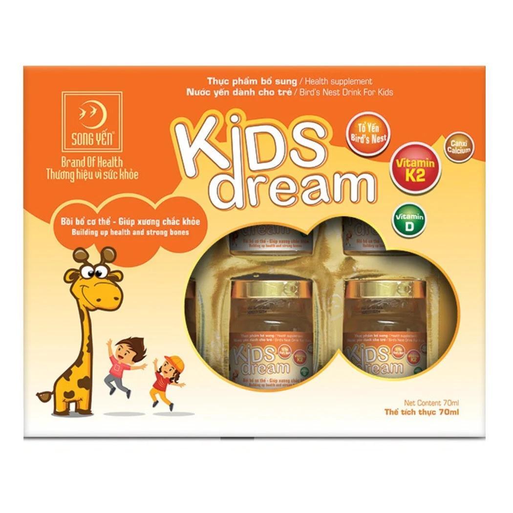 Nước yến dành cho trẻ em Kids Dream Song Yến - Hộp 6 lọ 70ml (13% tổ yến)