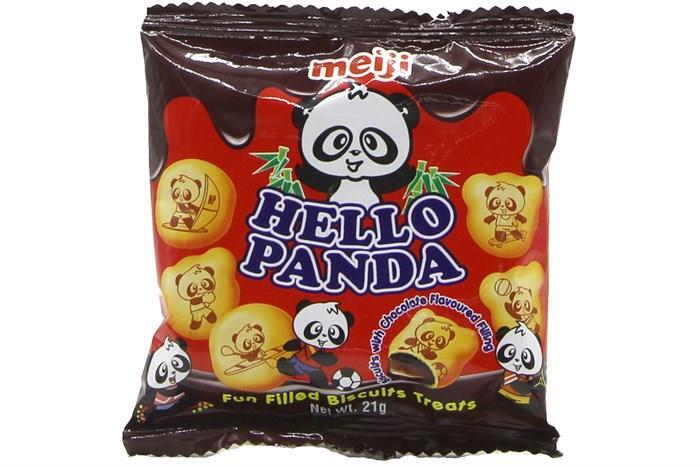 Bánh gấu nhân kem socola Hello Panda Meiji 21g 