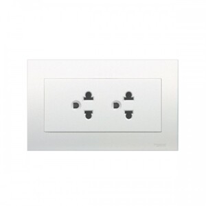 Ổ cắm đôi 3 chấu Schneider KBT426UEST2_G19