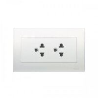 Ổ cắm đôi 3 chấu Schneider KBT426UEST2_G19