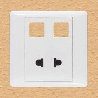 Ổ cắm đơn 2 chấu 16A với 2 lỗ Sino S98UXX