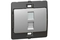 Ổ cắm Legrand, điện thoại màu xám bạc Mallia | 283160