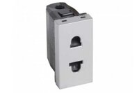 Ổ cắm Legrand, đơn 2 chấu màu bạc Arteor | 571037