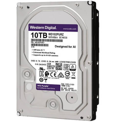 Ổ cứng chuyên dụng 10TB Western Purple WD102PURZ