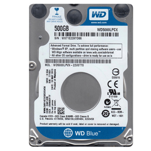Ổ cứng HDD 2.5" Notebook WD Blue WD5000LPCX 500GB