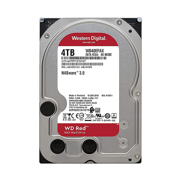 Ổ cứng HDD 3.5" WD Red 4TB NAS SATA 5400RPM 256MB Cache (WD40EFAX)
