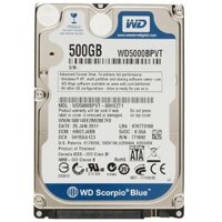 Ổ cứng HDD Western 500GB - WD5000BPVT/WD5000LPVX