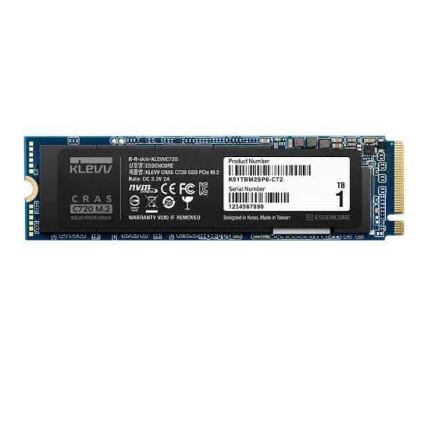Ổ cứng SSD Klevv CRAS C720 1TB M2 2280 NVMe PCIe Gen3x4 – K01TBM2SP0-C72
