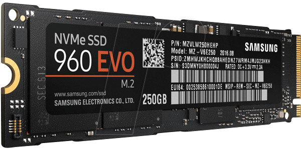 Ổ cứng SSD Samsung 960 EVO 250GB PCIe NVMe - M.2 (MZ-V6E250BW)