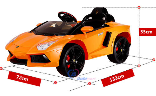 Ô tô điện Lamborghini trẻ em 6618 - màu đỏ/ cam