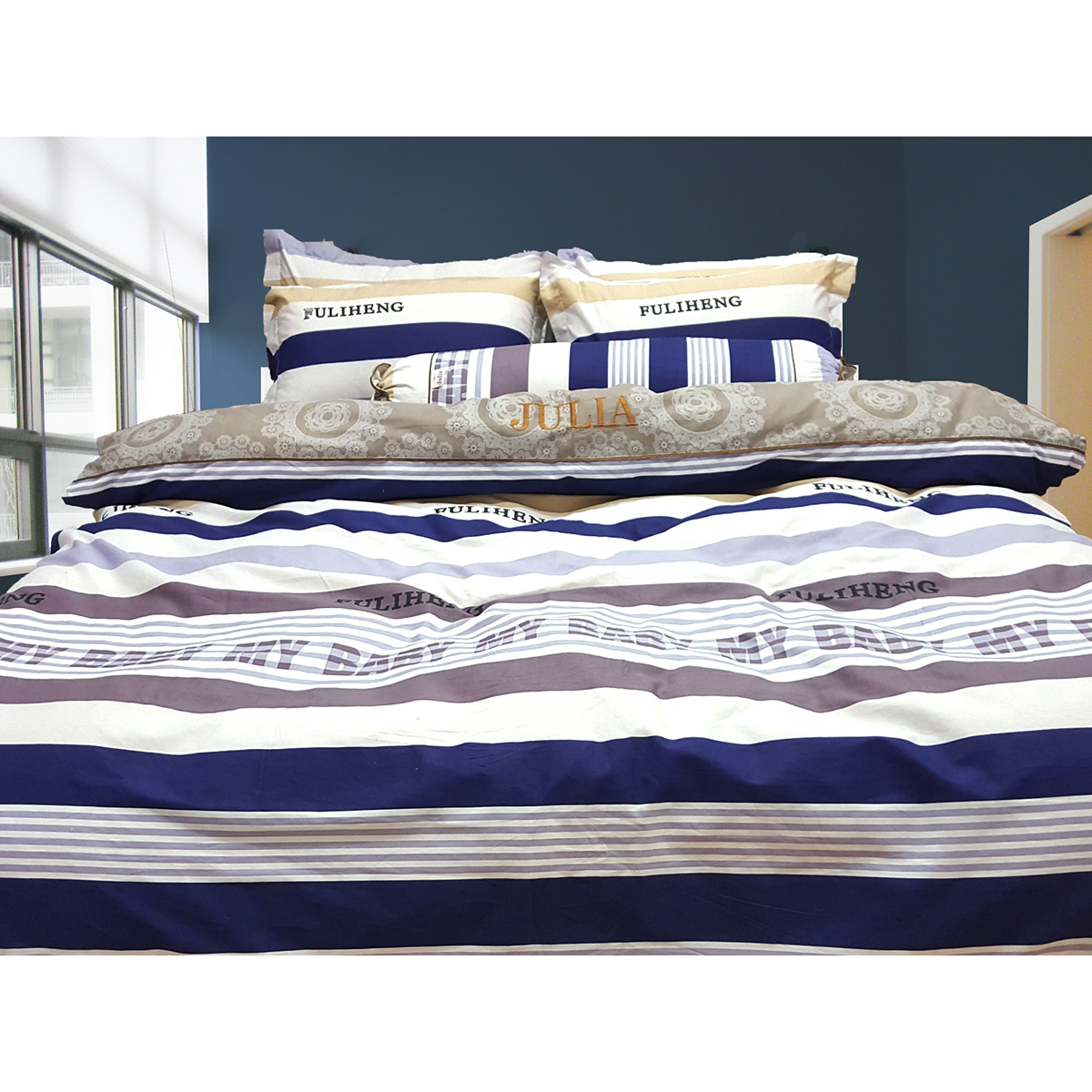 Bộ Ga Gối 100% Cotton Sợi Bông Hàn Quốc Julia 234BK18 180X200Cm ...