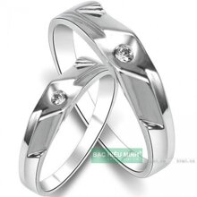 Nhẫn đôi Bạc Hiểu Minh NC297 - Fall in love