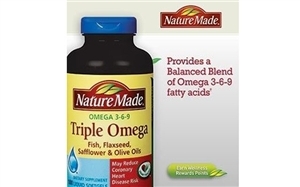 Viên uống hỗ trợ tim mạch, chống lão hóa Nature Made Triple Omega 3-6-9- 180 viên