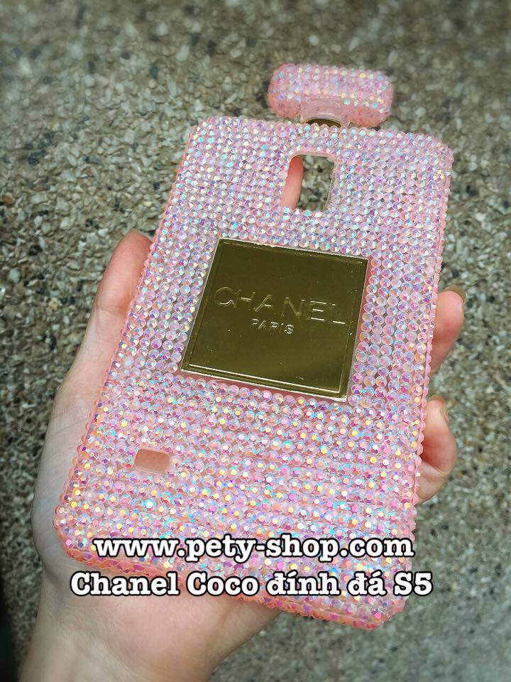 Ốp Chanel Coco đính đá nhỏ Samsung S5
