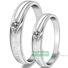 Nhẫn đôi Bạc Hiểu Minh NC298 - Forever