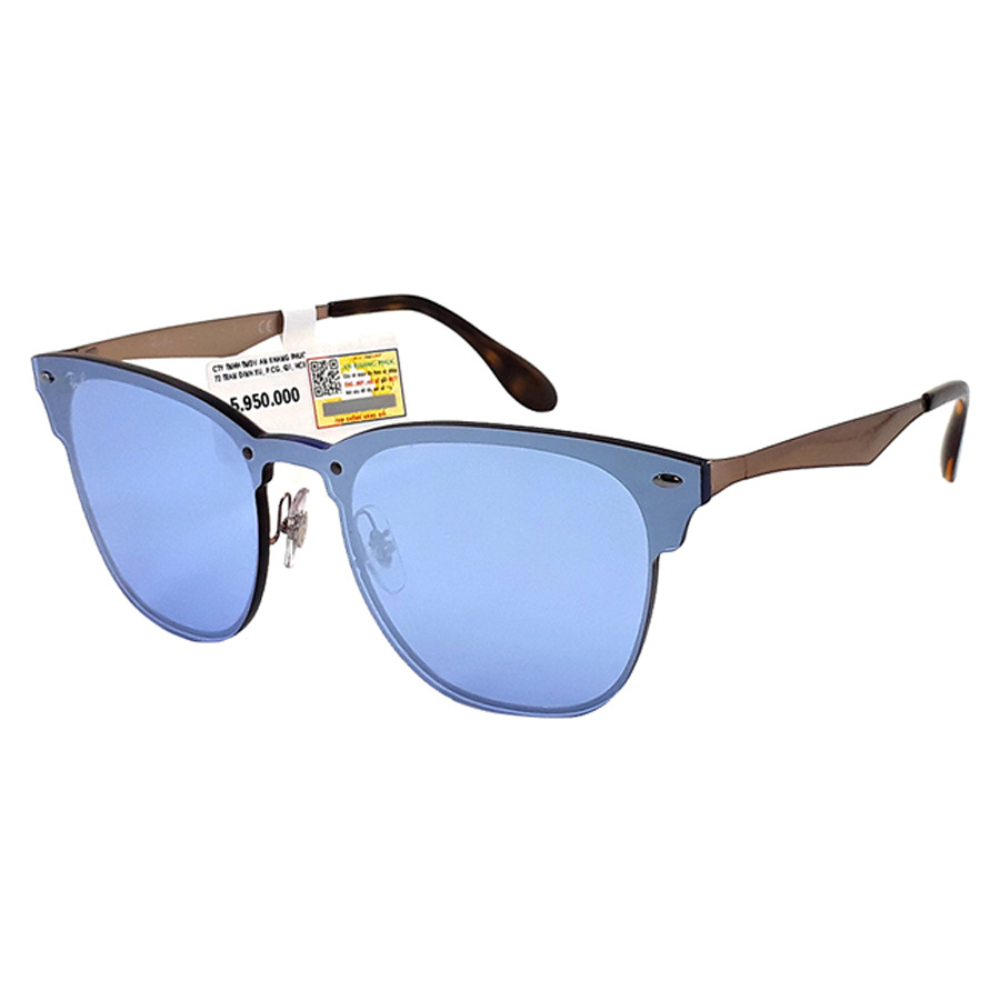 Kính mát Unisex RayBan gọng đen xám tròng màu xanh RB3576N 9039-1U ...