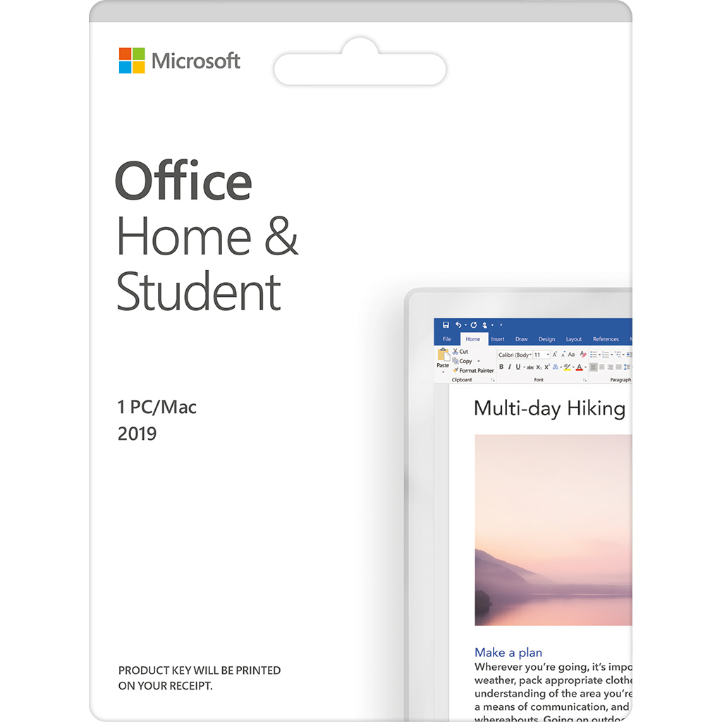 Phần mềm Microsoft Office Home and Student 2019 English APAC EM Medialess 79G-05066