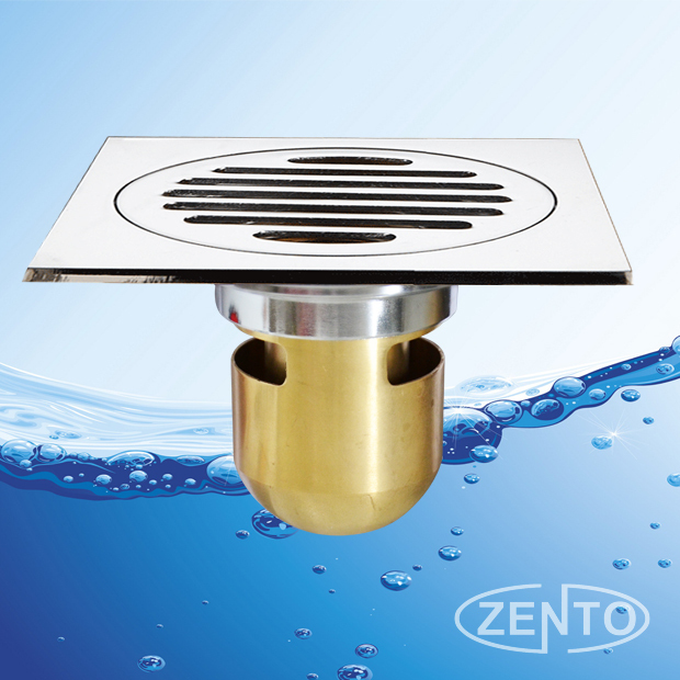 Phễu thoát sàn chống mùi hôi Zento ZT559 - 12x12cm