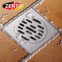 Phễu thoát sàn chống mùi hôi inox Zento TS109 (100x100mm)