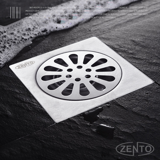 Phễu thoát sàn inox Zento TS102-L (10x10cm)