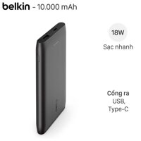 Pin sạc dự phòng Polymer 10.000 mAh Type C 18W PD Belkin Pocket Power BPB001