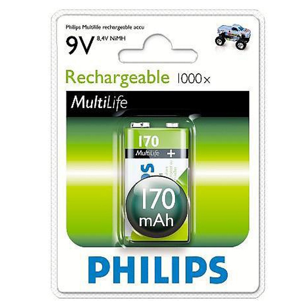 Pin Sạc Philips NiMH 9VB1A17 - 170mAh