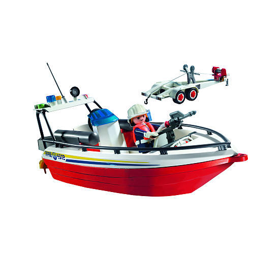 Mô hình Fire Boat Trailer Playmobil 4823