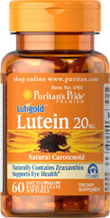Puritan's Pride Lutein 20g - bổ mắt chứa Lutein & Zeaxanthin chống suy thoái võng mạc và điểm vàng - 60 viên