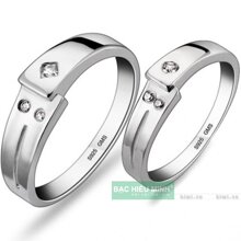 Nhẫn đôi Bạc Hiểu Minh NC239 - Vẹn nguyên