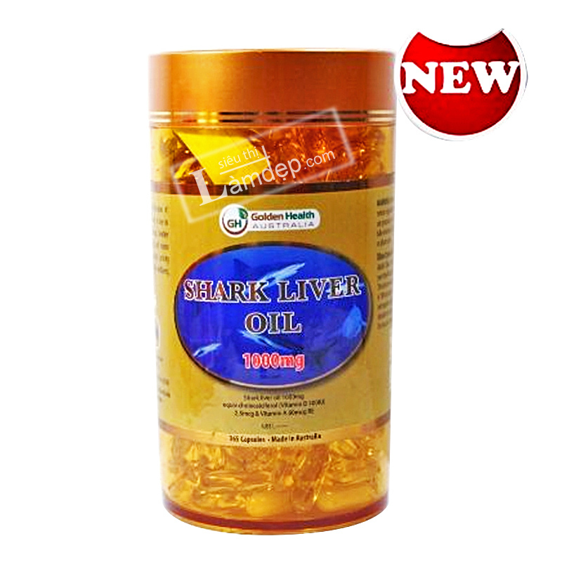 Dầu gan cá mập Golden Health Shark Liver Oil 1000mg 365 viên 