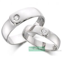 Nhẫn đôi Bạc Hiểu Minh NC019 - Sao chổi