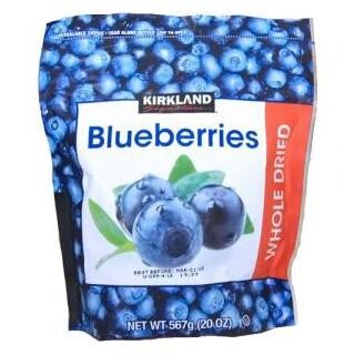 Quả Việt Quất sấy khô Kirkland Signature Blueberries Whole Dried - 567g