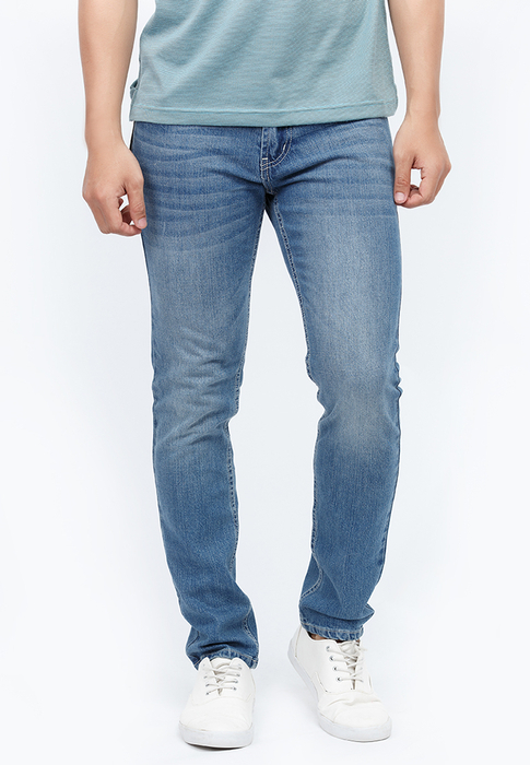 Quần jeans Novelty Slim Straight xanh jean nhạt NQJMMNNCSI1701200