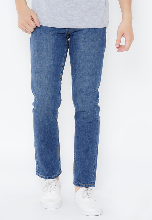 Quần jeans Novelty slim straight xanh dương NQJMMTNCSI1604040