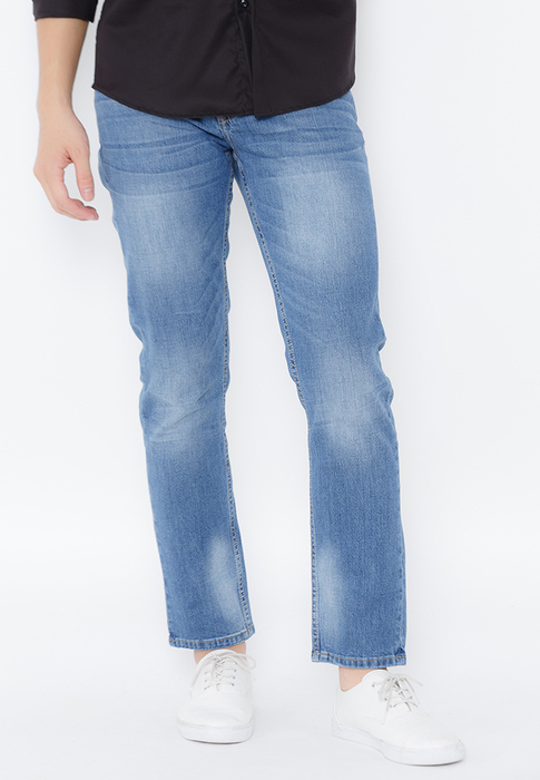Quần jeans Novelty Slim straight xanh denim NQJMMTNCSI1604010