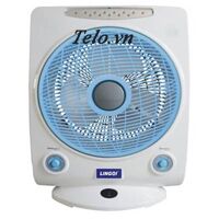 Quạt đèn sạc LingQi LW-19H, ắc quy đôi 12V/7AH