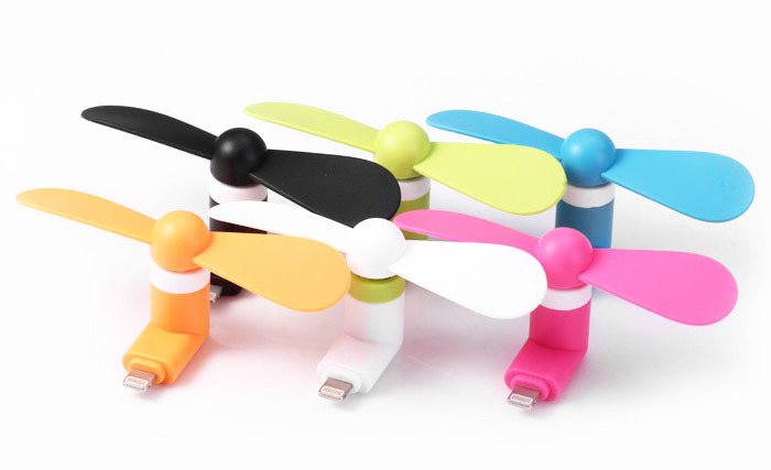 Quạt mini USB nhiều màu cắm chân điện thoại iphone