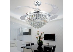 Quạt trần đèn pha lê CS-25