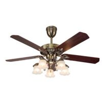 Quạt trần đèn trang trí DCT Fan 137 - Cánh gỗ