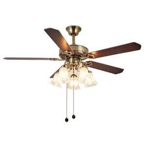 Quạt trần đèn trang trí DCT Fan 102 - Cánh gỗ