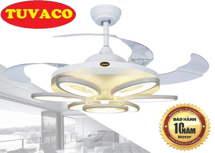 Quạt trần đèn Tuvaco 4 cánh C600H1-01