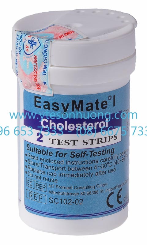 Que thử mỡ trong máu EasyMate Cholesterol